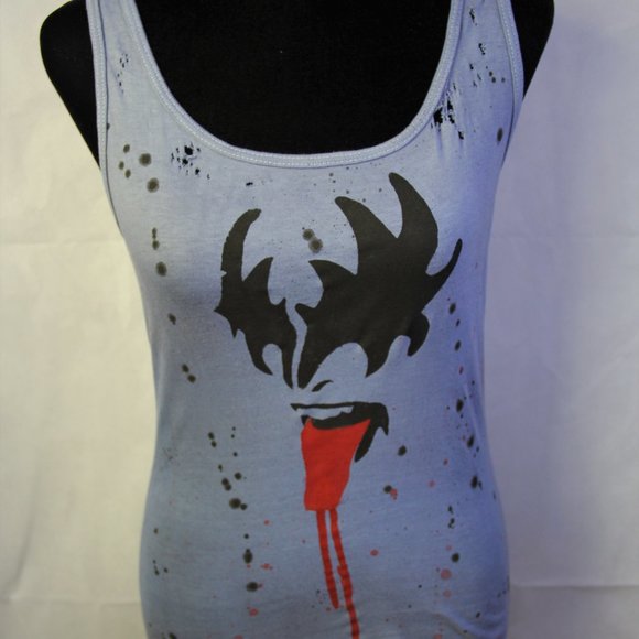 Kiss Custom Handmade Distressed Destroyed Shirt - Picture 3 of 4